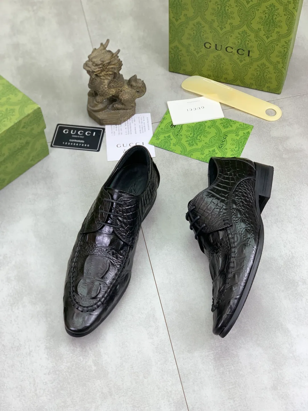 Men's Men's Shoes 💰P500 [New Style] 💰💎💎💎 [Gucci] GUCCI high-end men's formal business leather shoes, original order 1:1! Original imported high-end calfskin, original metal buckle, imported first-layer pigskin lining for feet, original high-end outsole, men's shoe size: 38-44